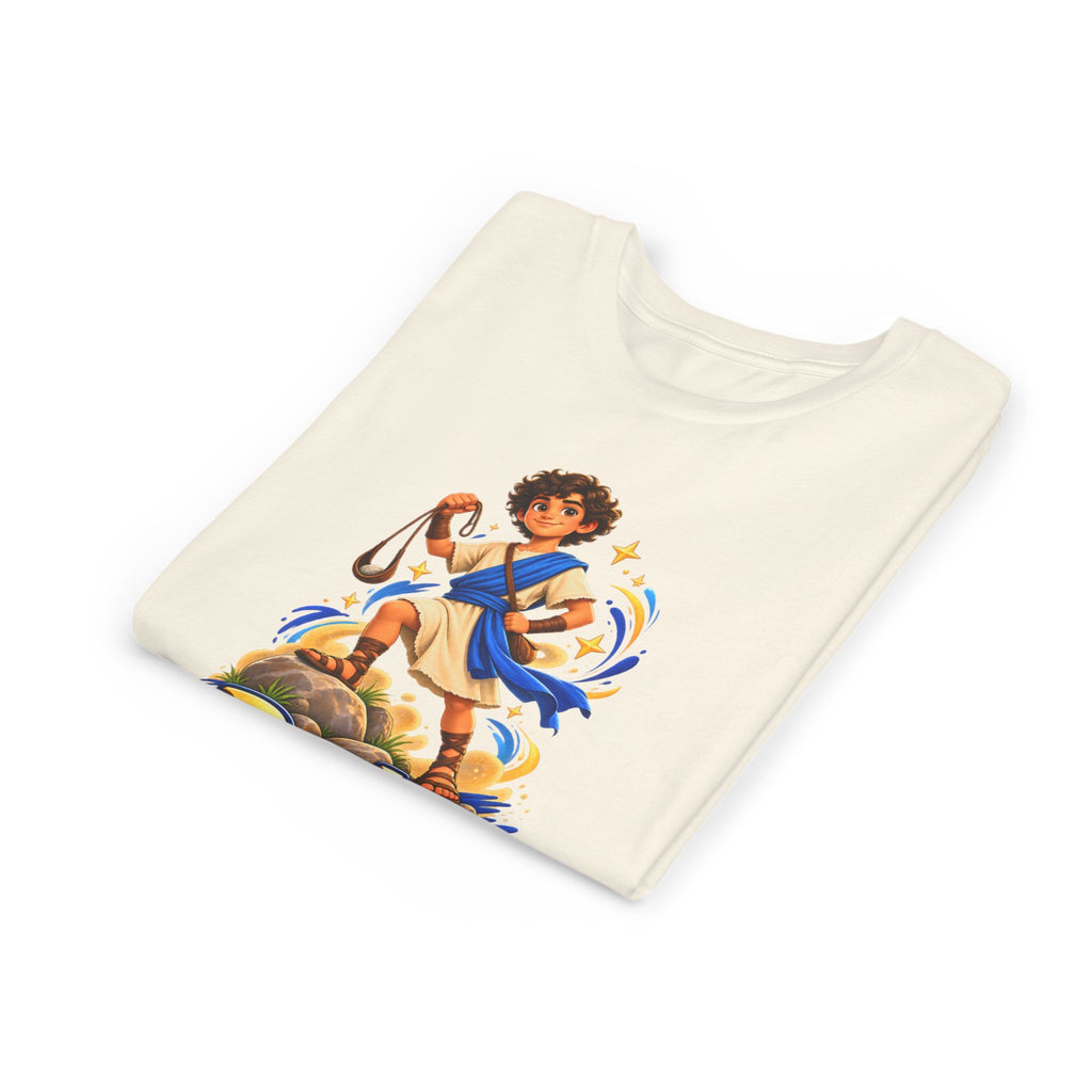 Youth Tee — “David” Biblical Kids Shirt (Courageous Little Hero)