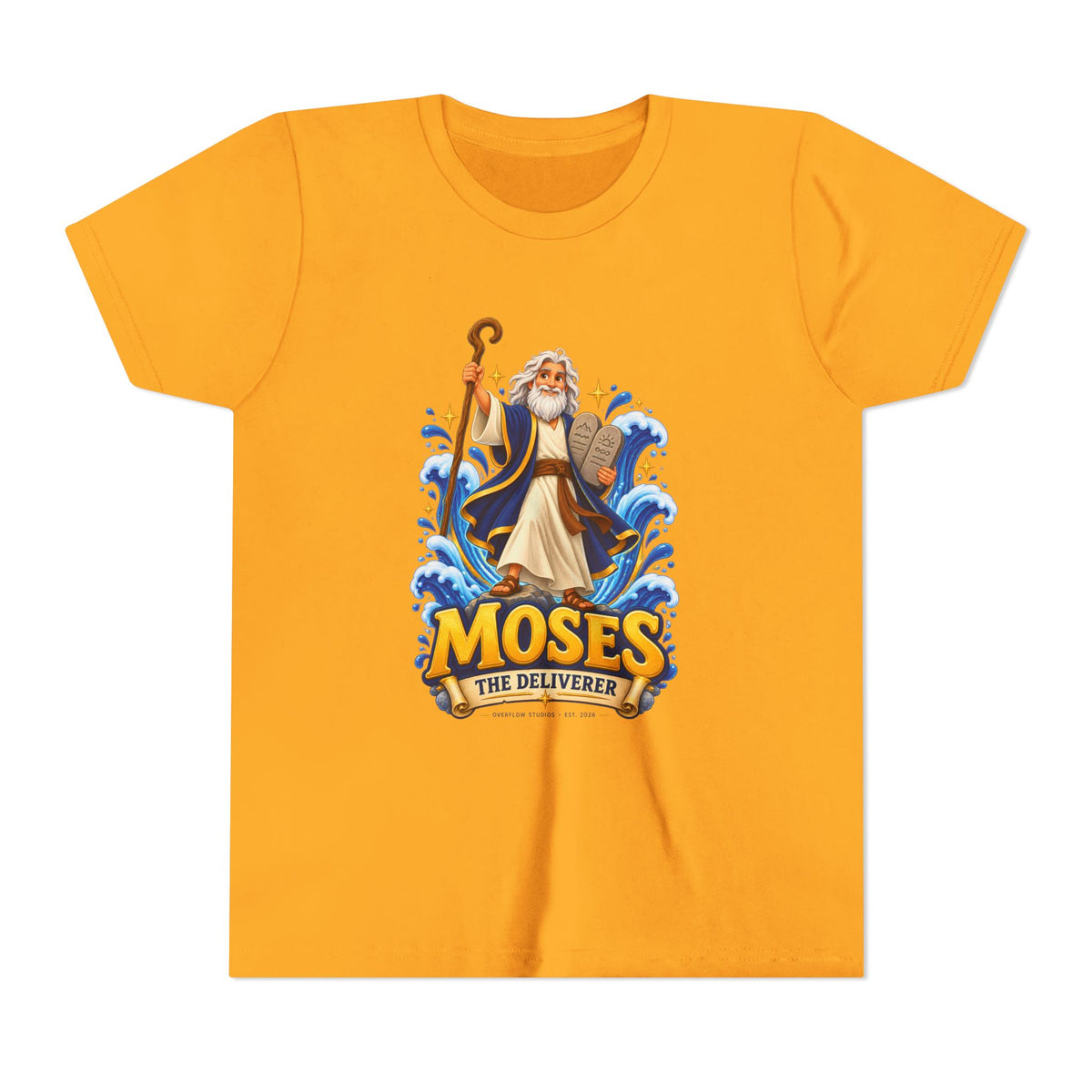 Youth Tee — "Moses The Deliverer" Kids Christian T-Shirt