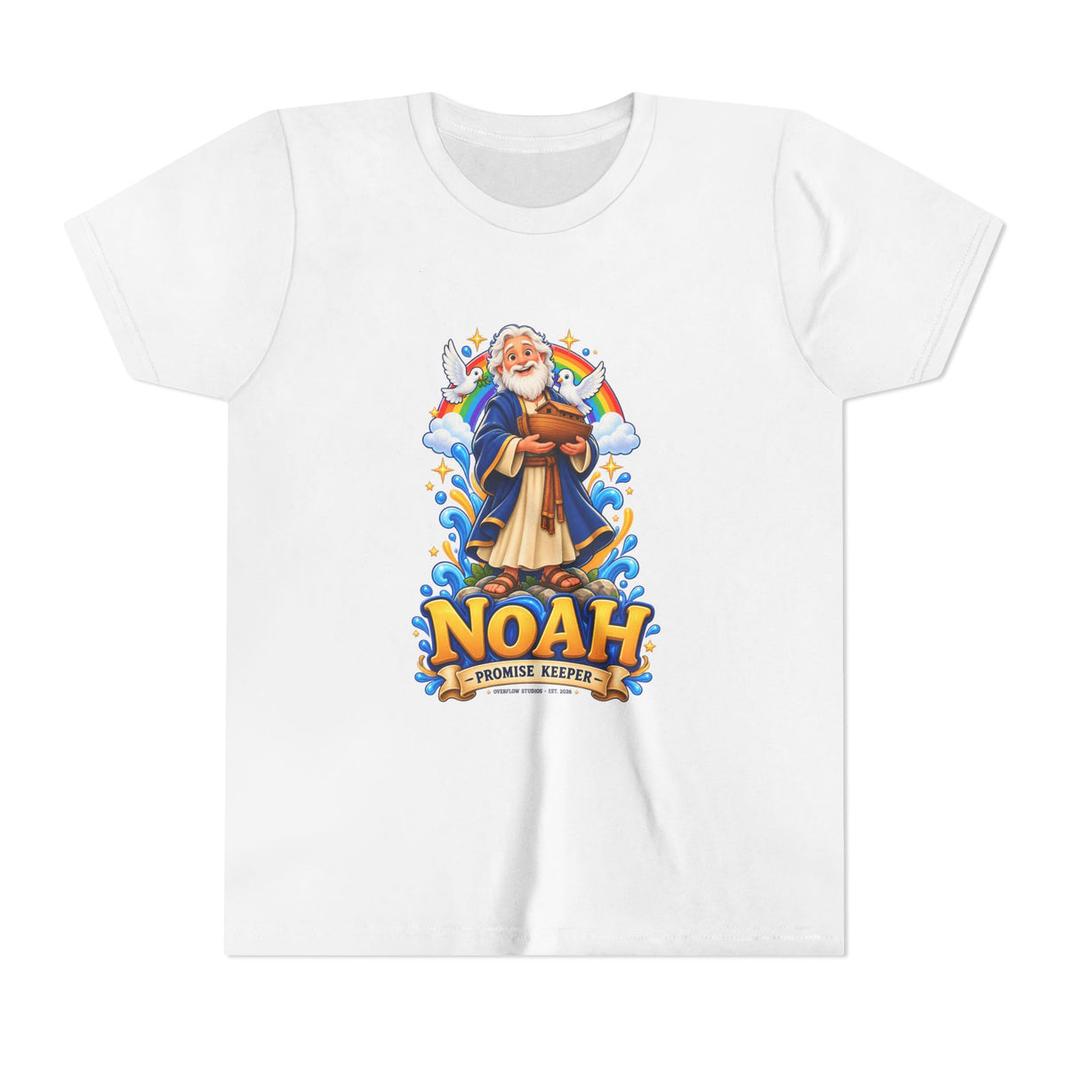Noah Promise Keeper Youth T‑Shirt – Cute Biblical Kids Tee with Ark Design