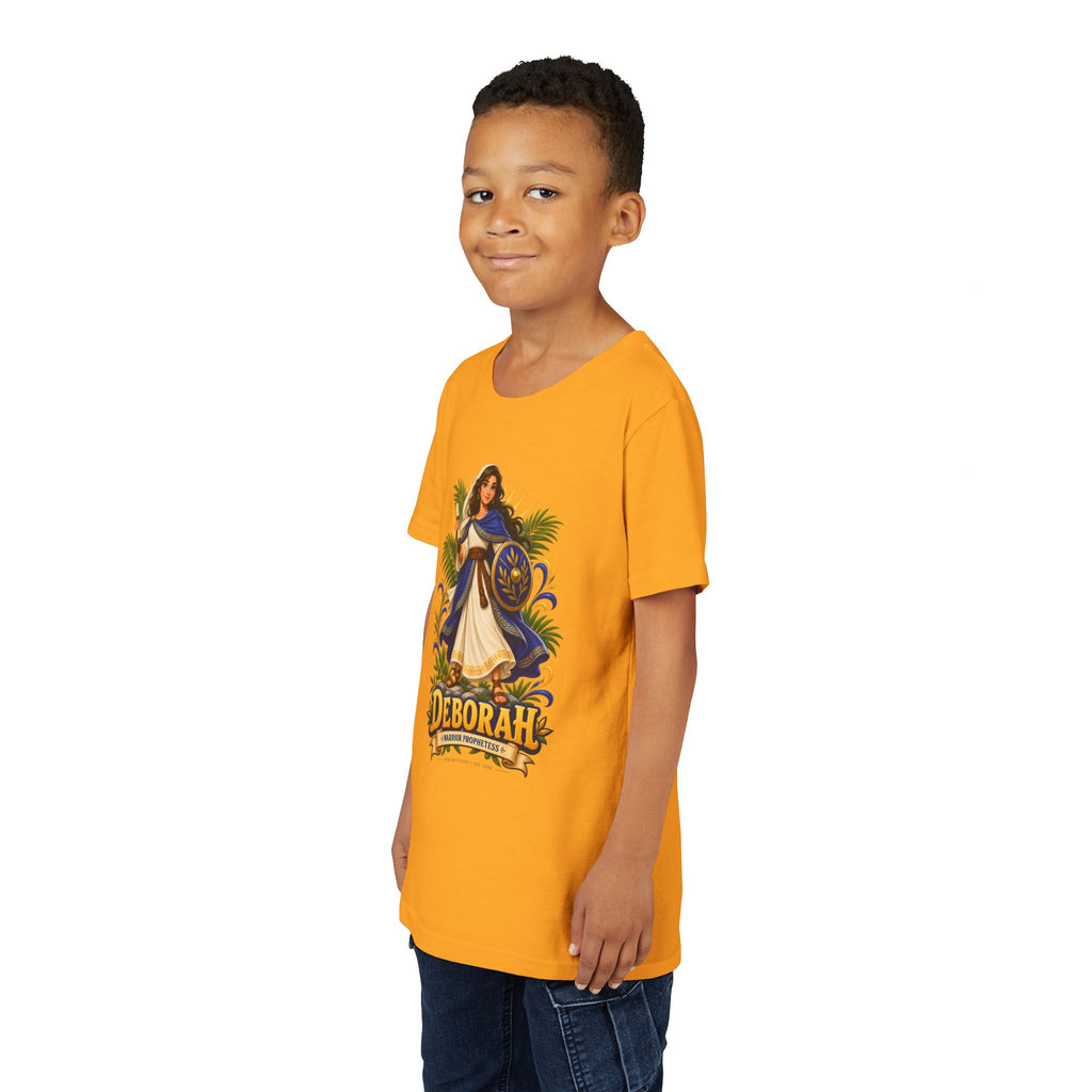 Deborah Biblical Heroine Youth Tee — "Deborah" Illustrated Name Shirt