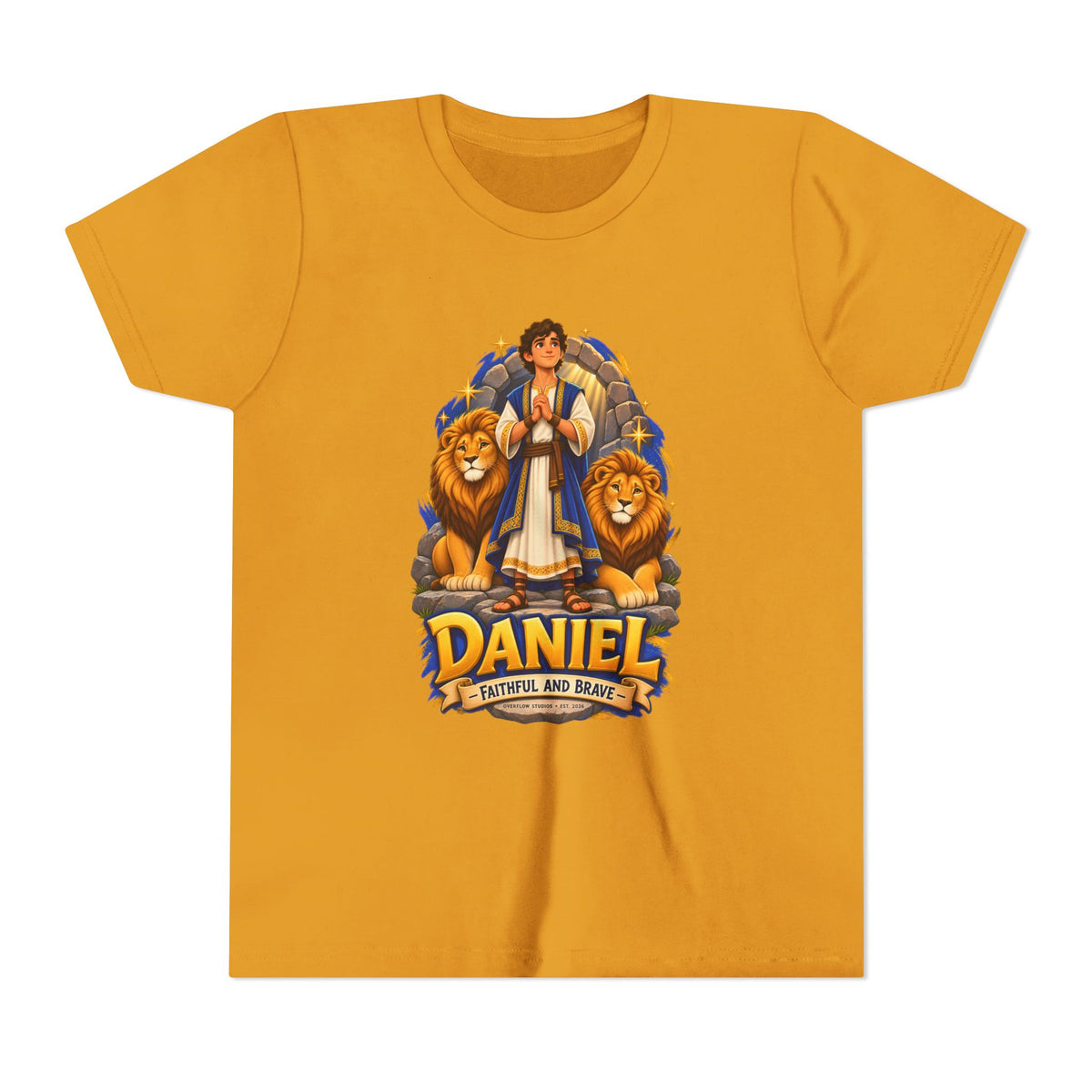 Youth Tee — Daniel Lion of Faith Kids Shirt ("Daniel: Faithful and Brave")