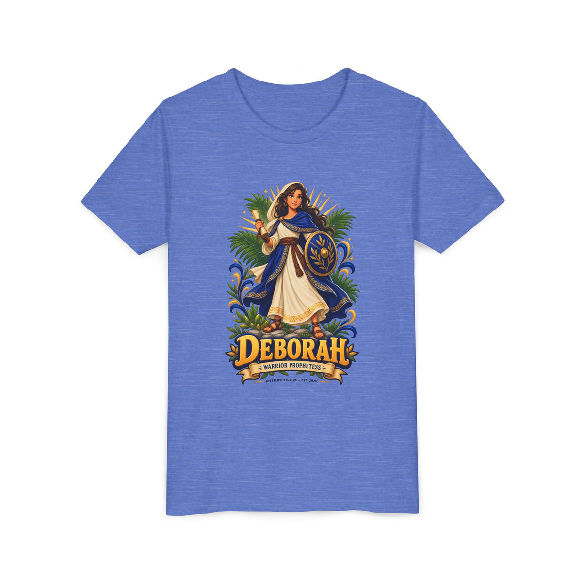 Deborah Biblical Heroine Youth Tee — "Deborah" Illustrated Name Shirt