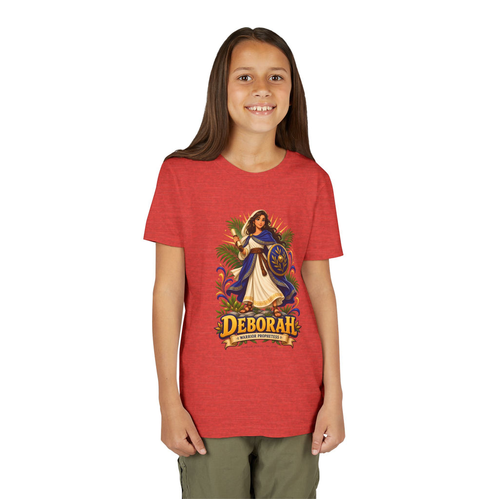 Deborah Biblical Heroine Youth Tee — "Deborah" Illustrated Name Shirt