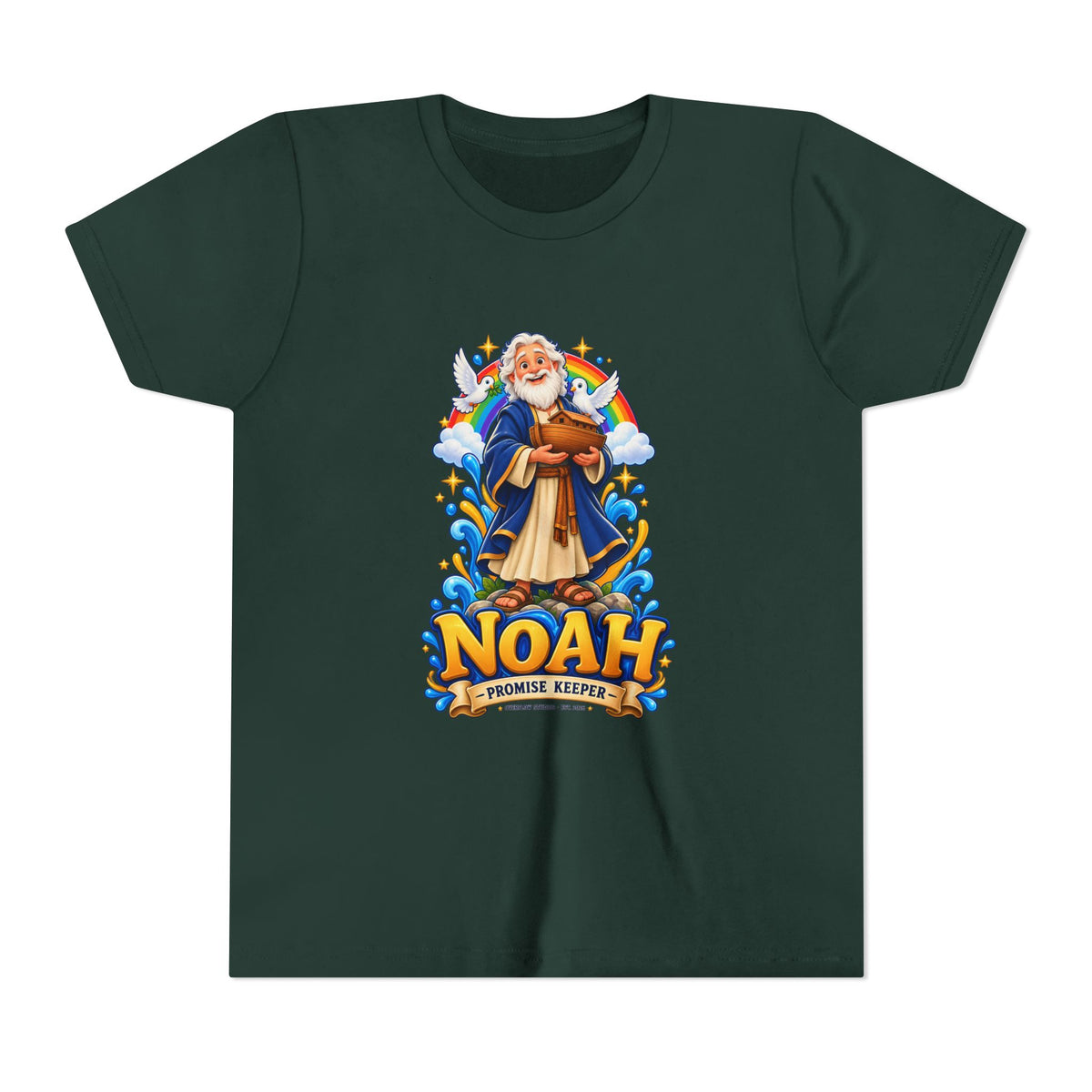 Noah Promise Keeper Youth T‑Shirt – Cute Biblical Kids Tee with Ark Design