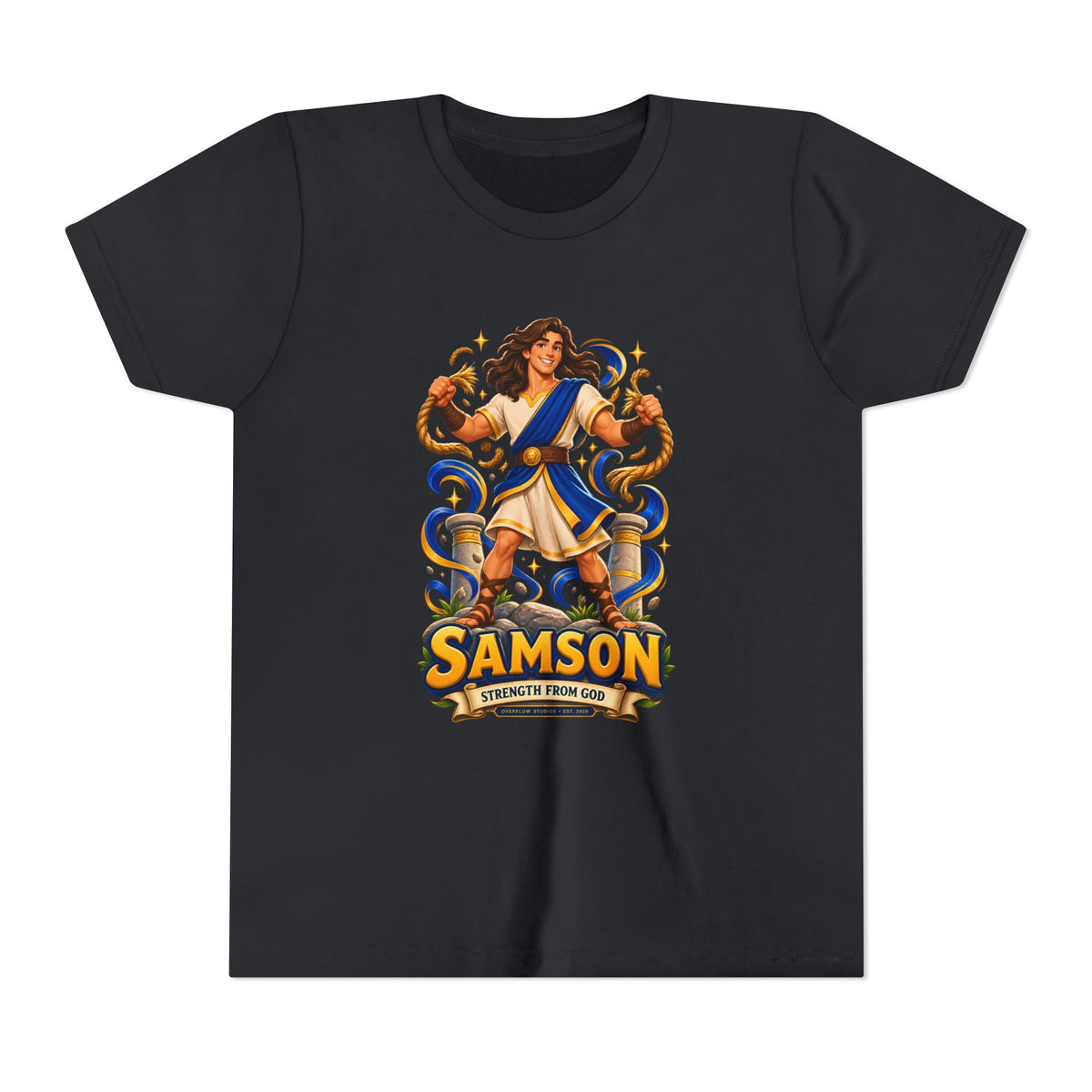 Samson Youth Tee — Biblical Hero Graphic Shirt