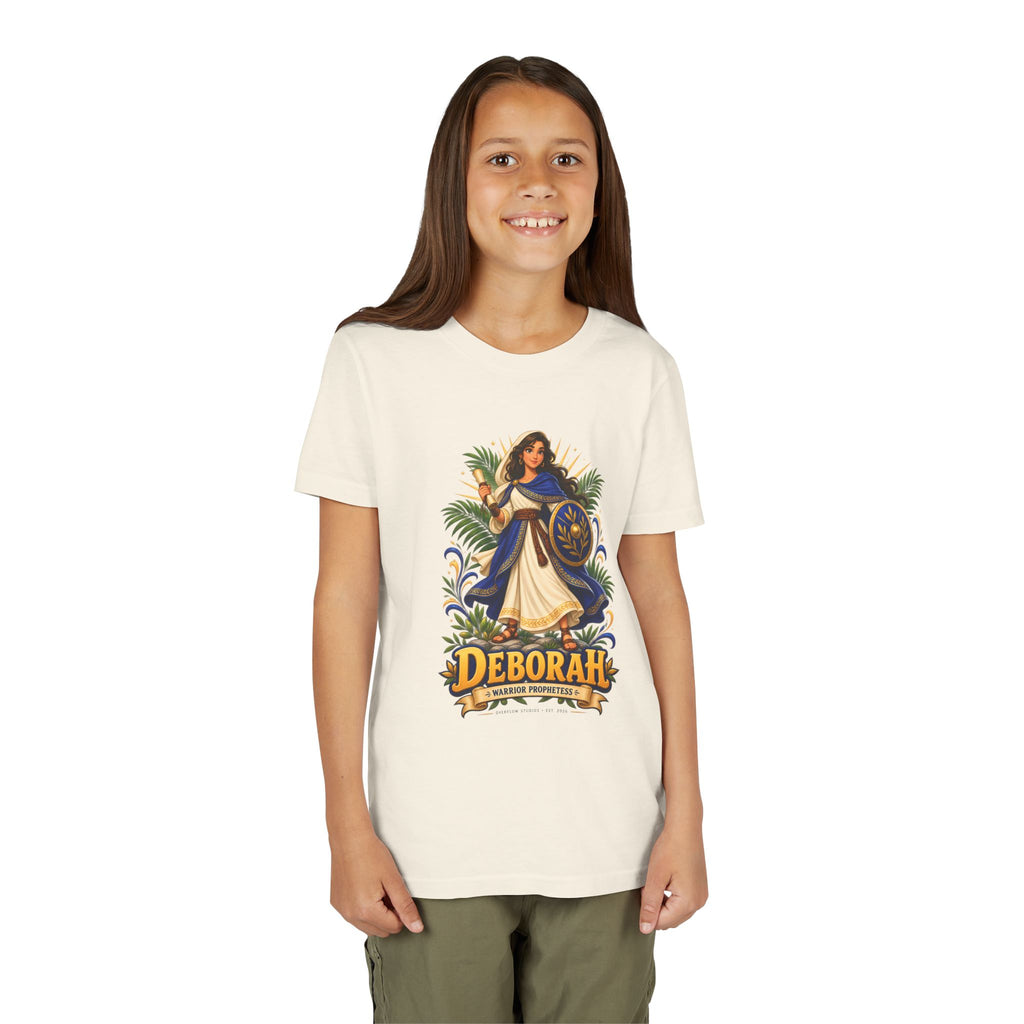 Deborah Biblical Heroine Youth Tee — "Deborah" Illustrated Name Shirt