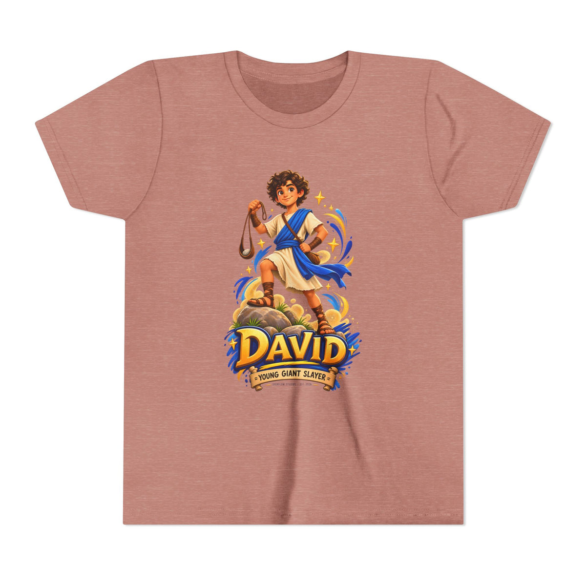 Youth Tee — “David” Biblical Kids Shirt (Courageous Little Hero)