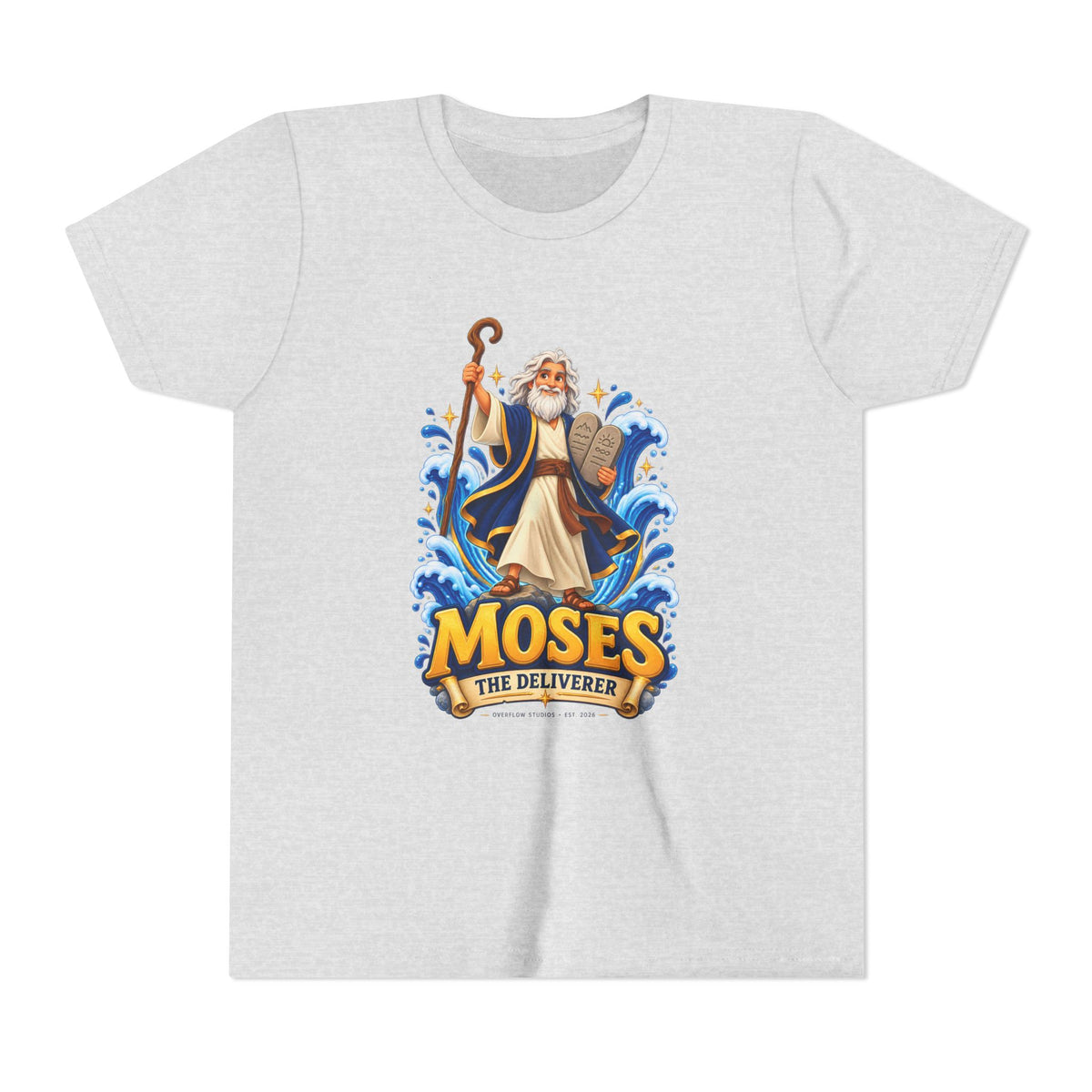 Youth Tee — "Moses The Deliverer" Kids Christian T-Shirt