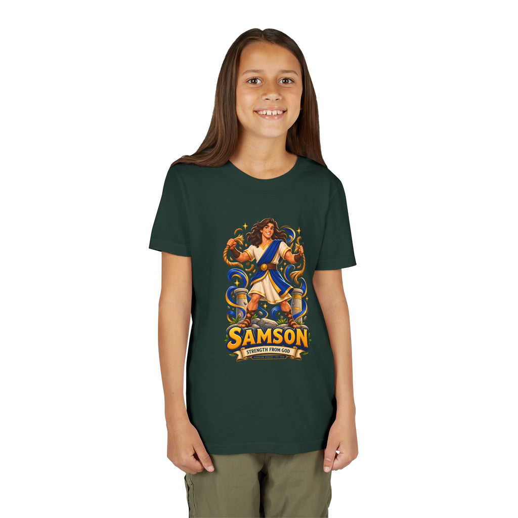 Samson Youth Tee — Biblical Hero Graphic Shirt