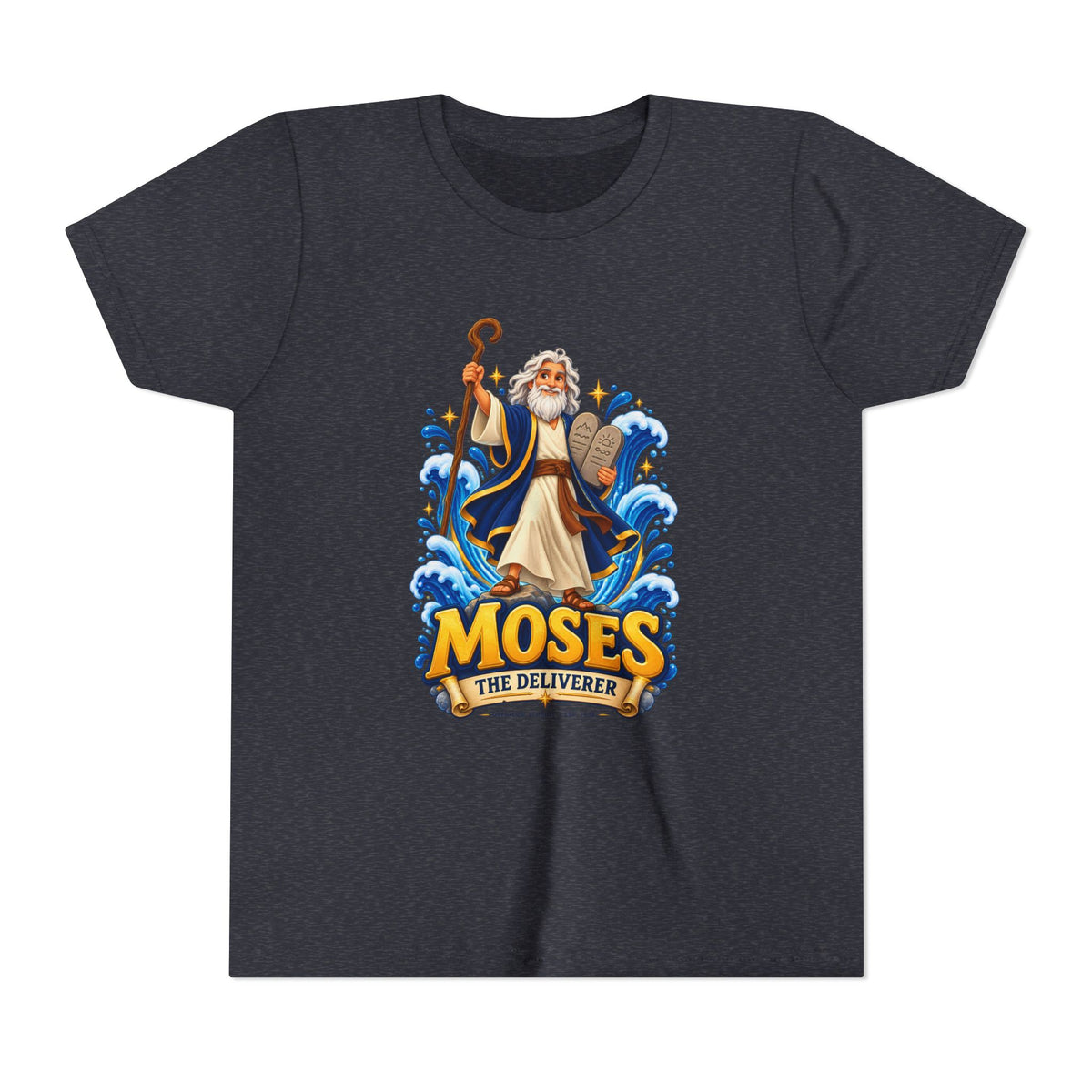 Youth Tee — "Moses The Deliverer" Kids Christian T-Shirt