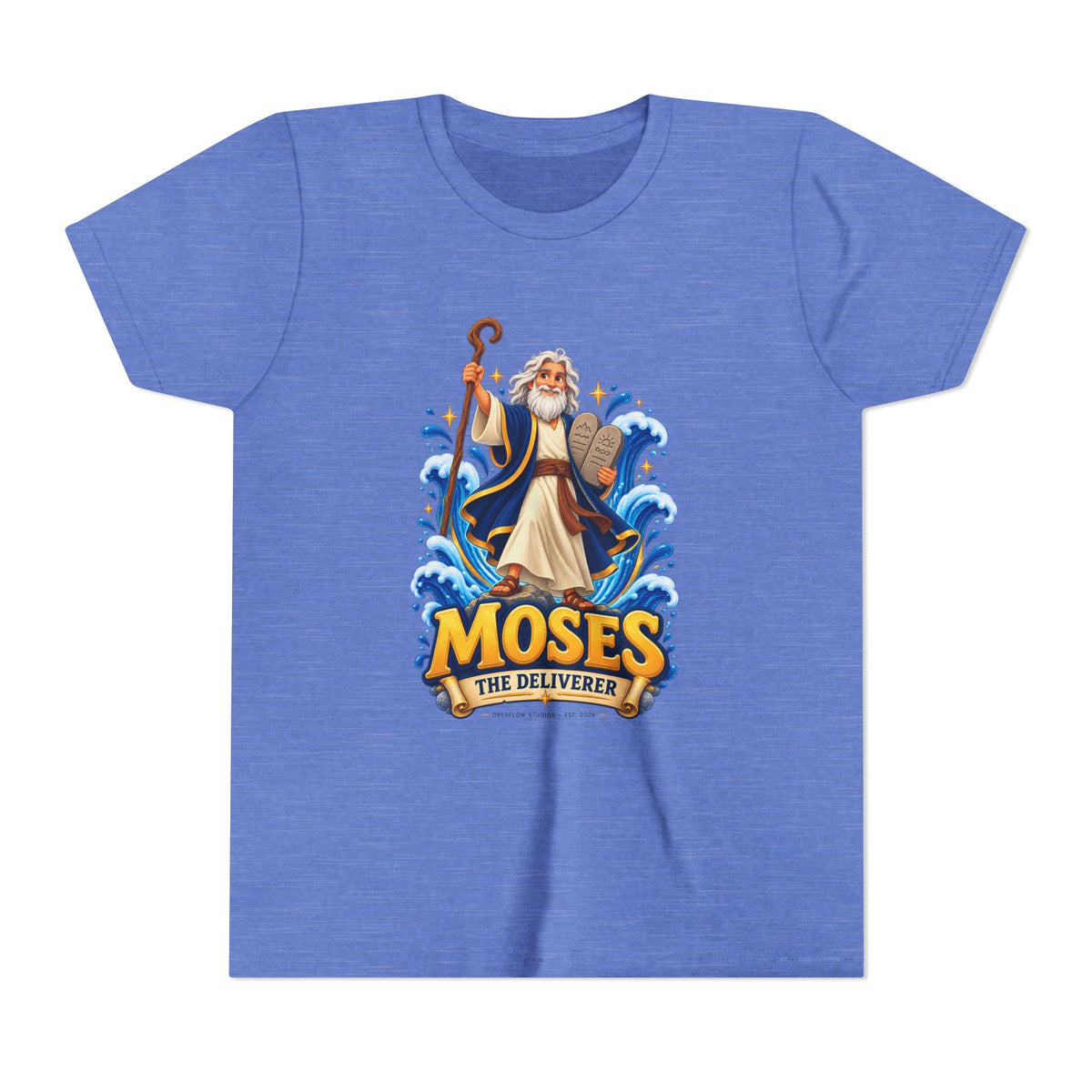 Youth Tee — "Moses The Deliverer" Kids Christian T-Shirt