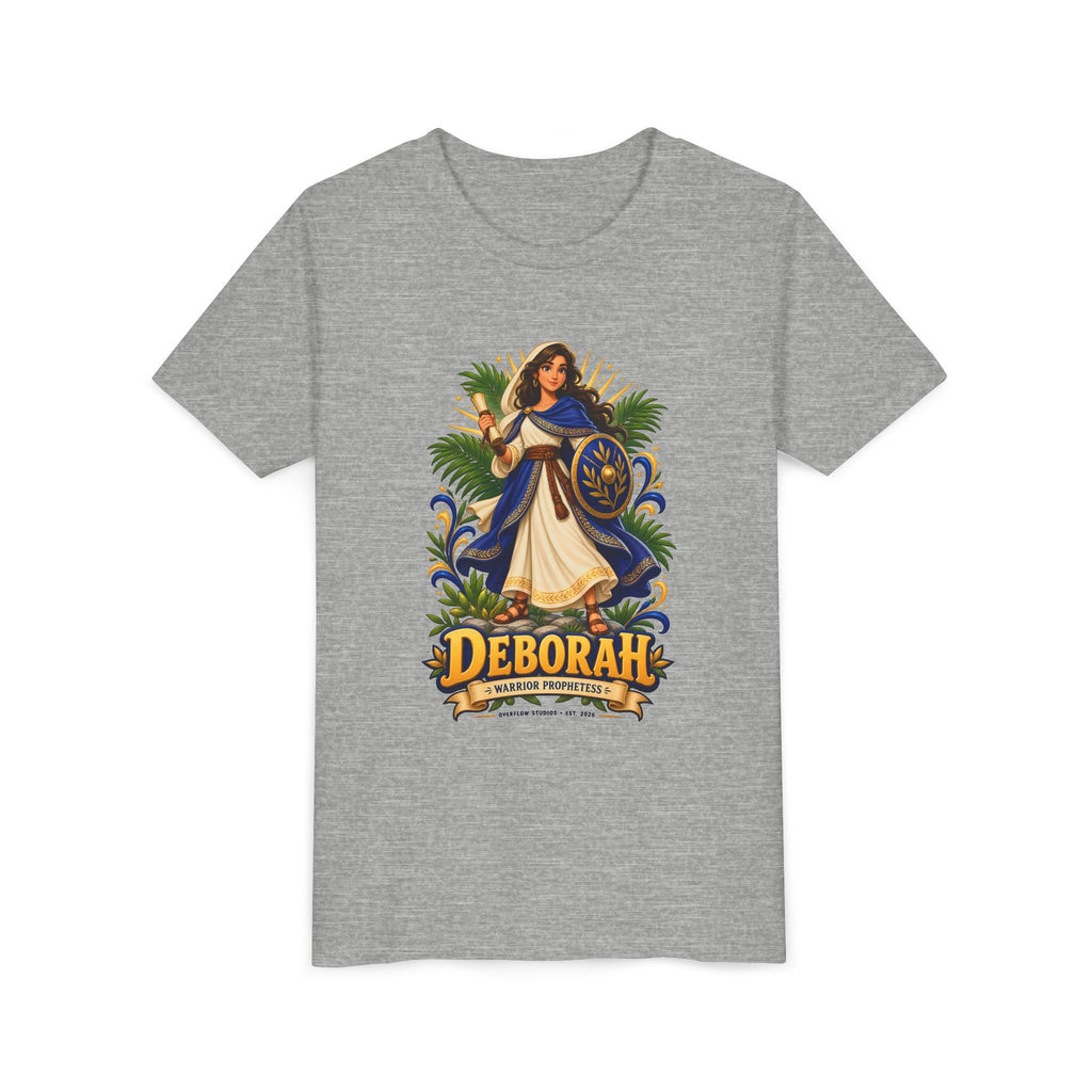Deborah Biblical Heroine Youth Tee — "Deborah" Illustrated Name Shirt