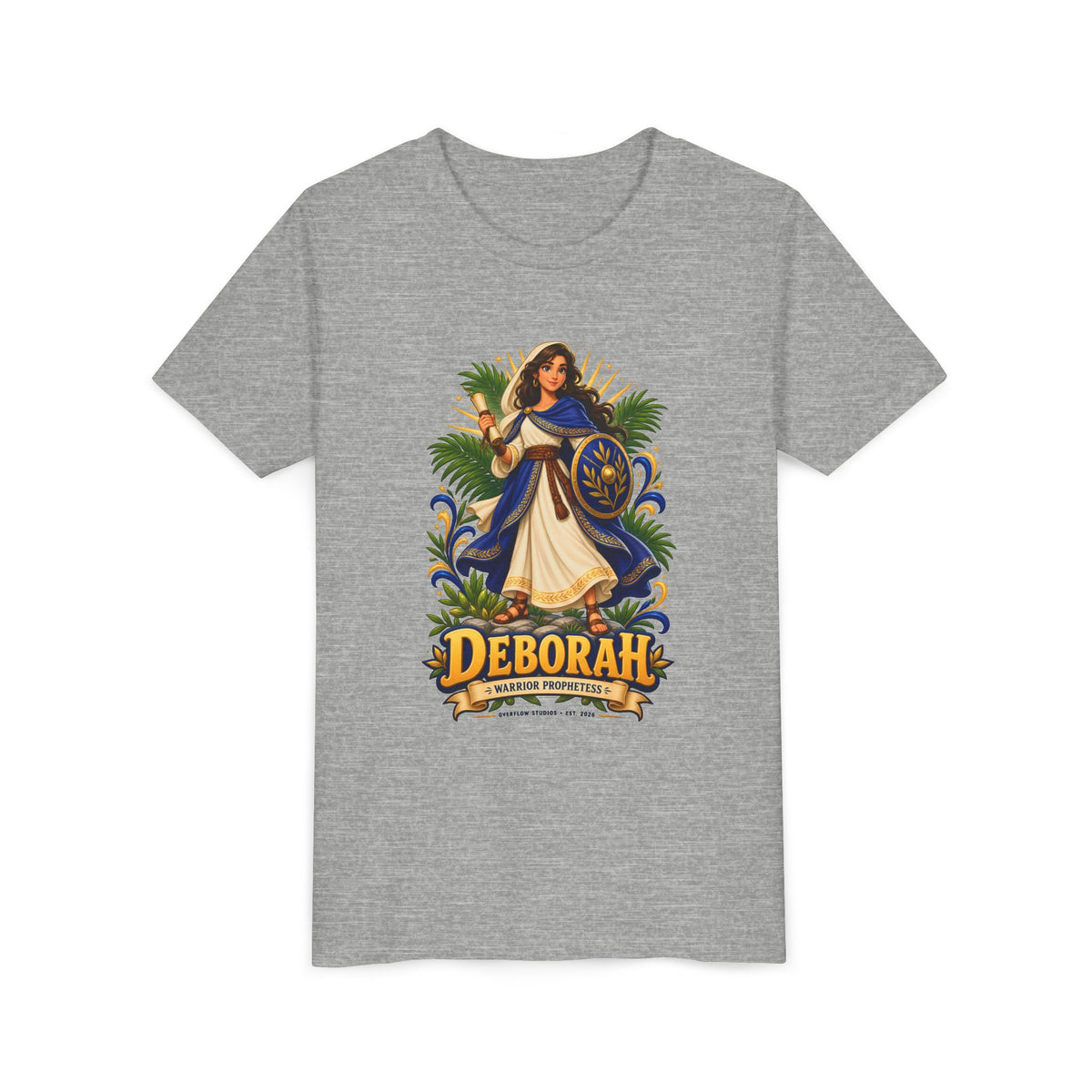 Deborah Biblical Heroine Youth Tee — "Deborah" Illustrated Name Shirt
