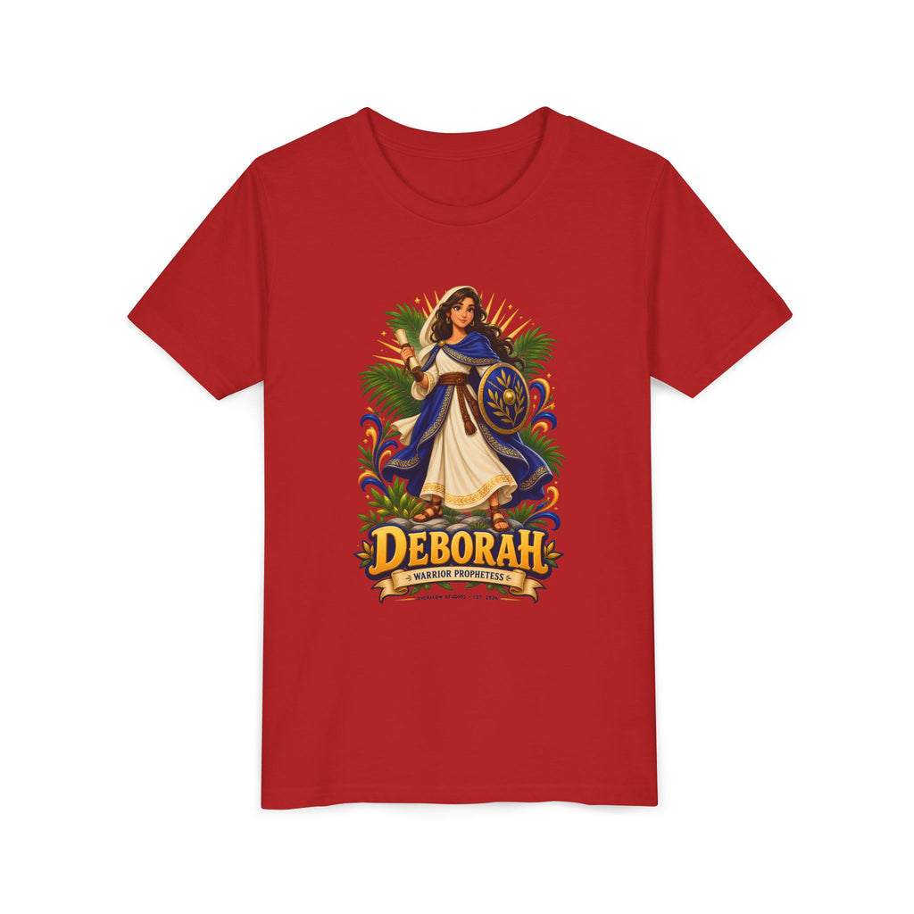 Deborah Biblical Heroine Youth Tee — "Deborah" Illustrated Name Shirt