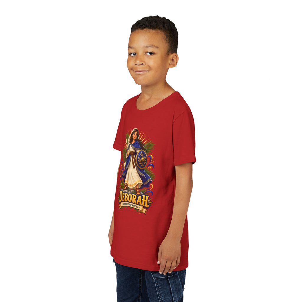 Deborah Biblical Heroine Youth Tee — "Deborah" Illustrated Name Shirt