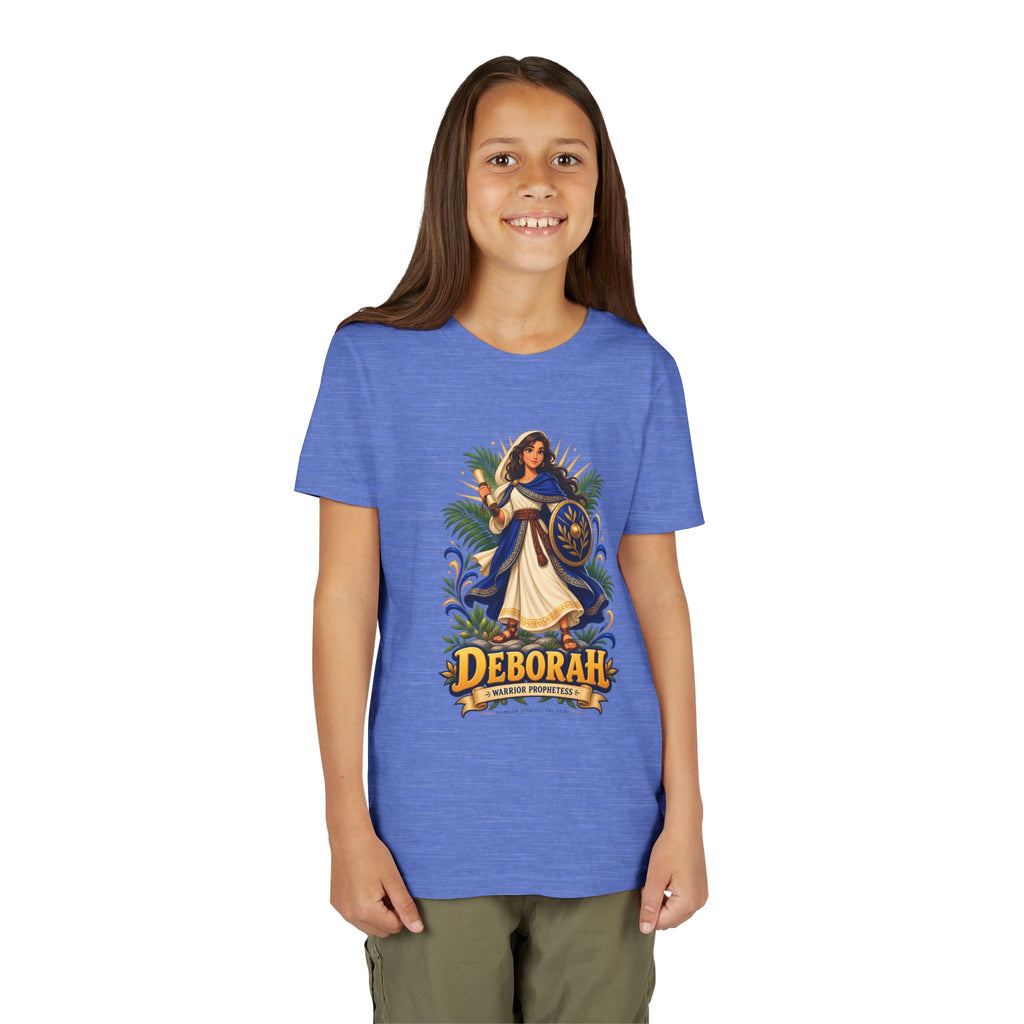 Deborah Biblical Heroine Youth Tee — "Deborah" Illustrated Name Shirt