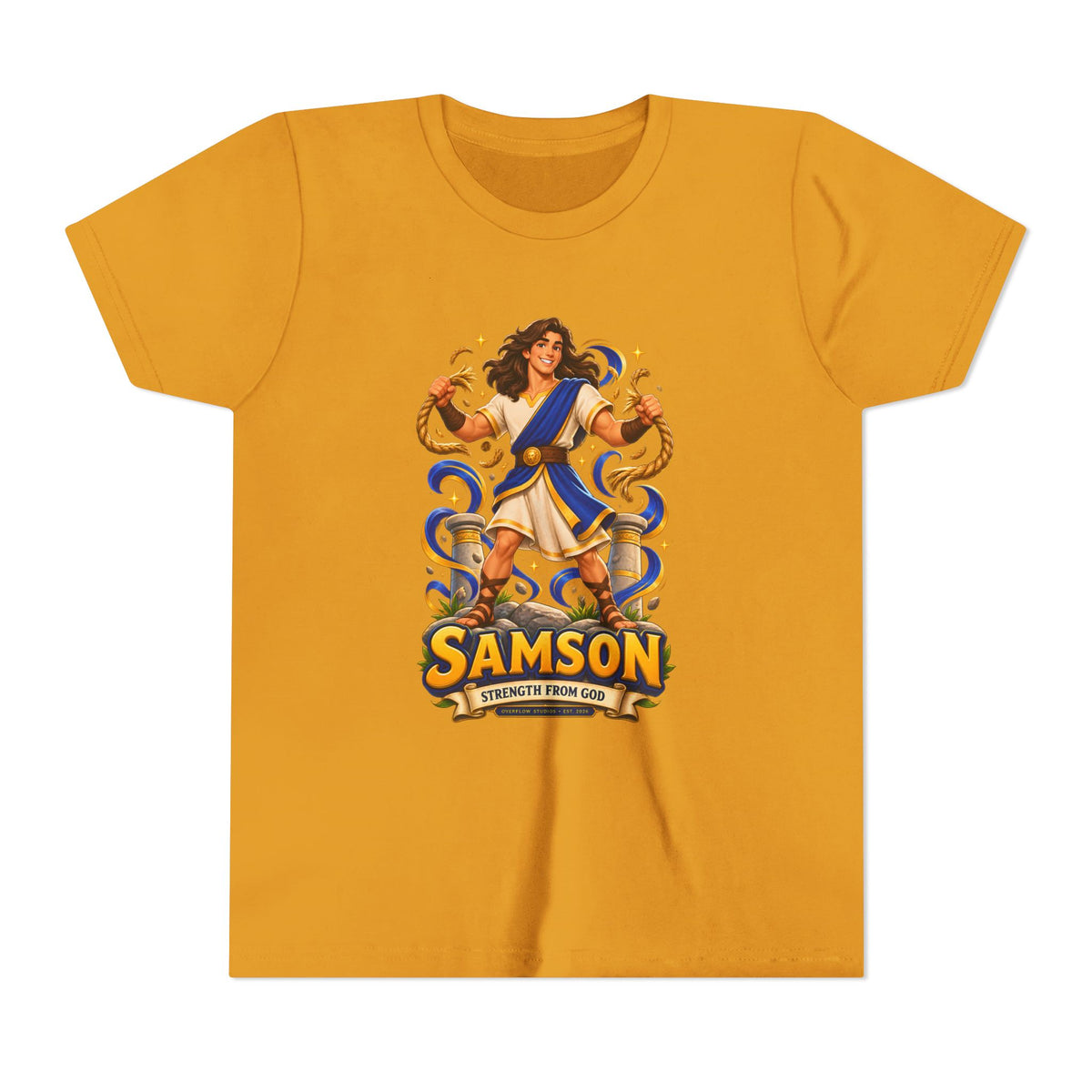 Samson Youth Tee — Biblical Hero Graphic Shirt