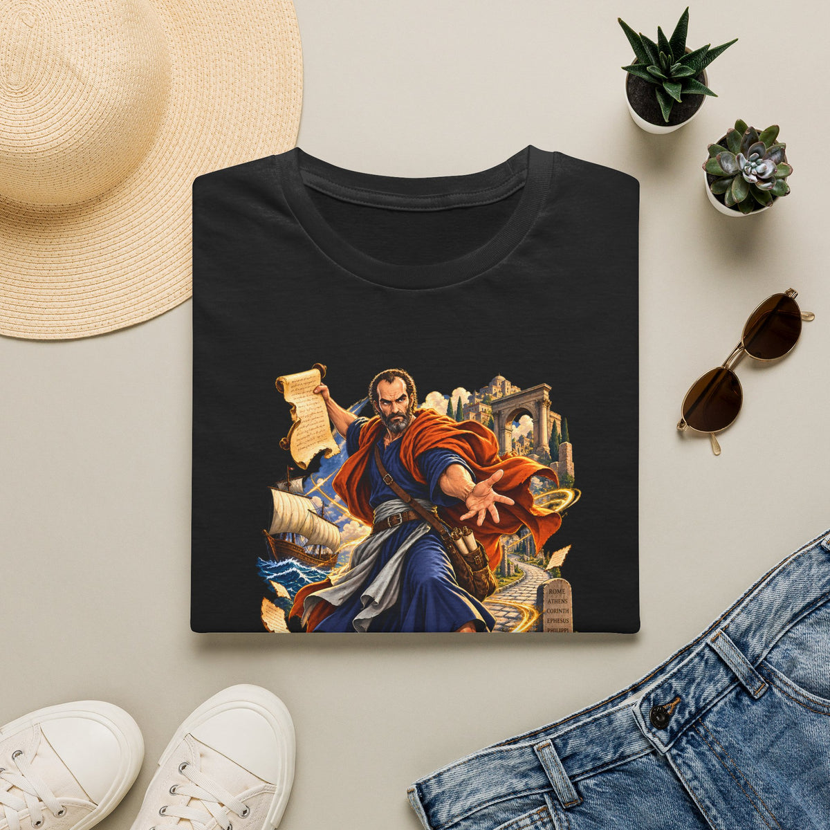 Paul Apostle Graphic T-Shirt — Vintage Biblical Illustration Tee