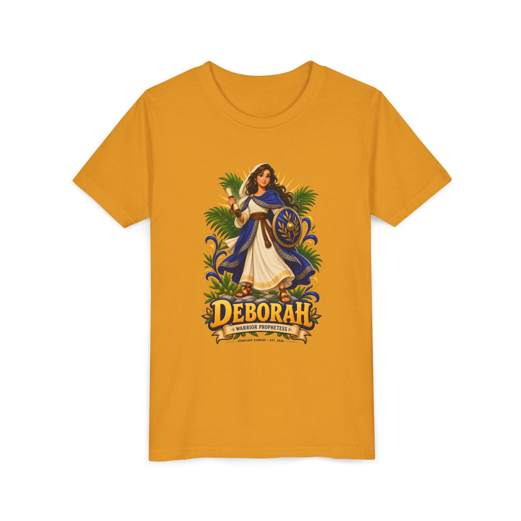 Deborah Biblical Heroine Youth Tee — "Deborah" Illustrated Name Shirt