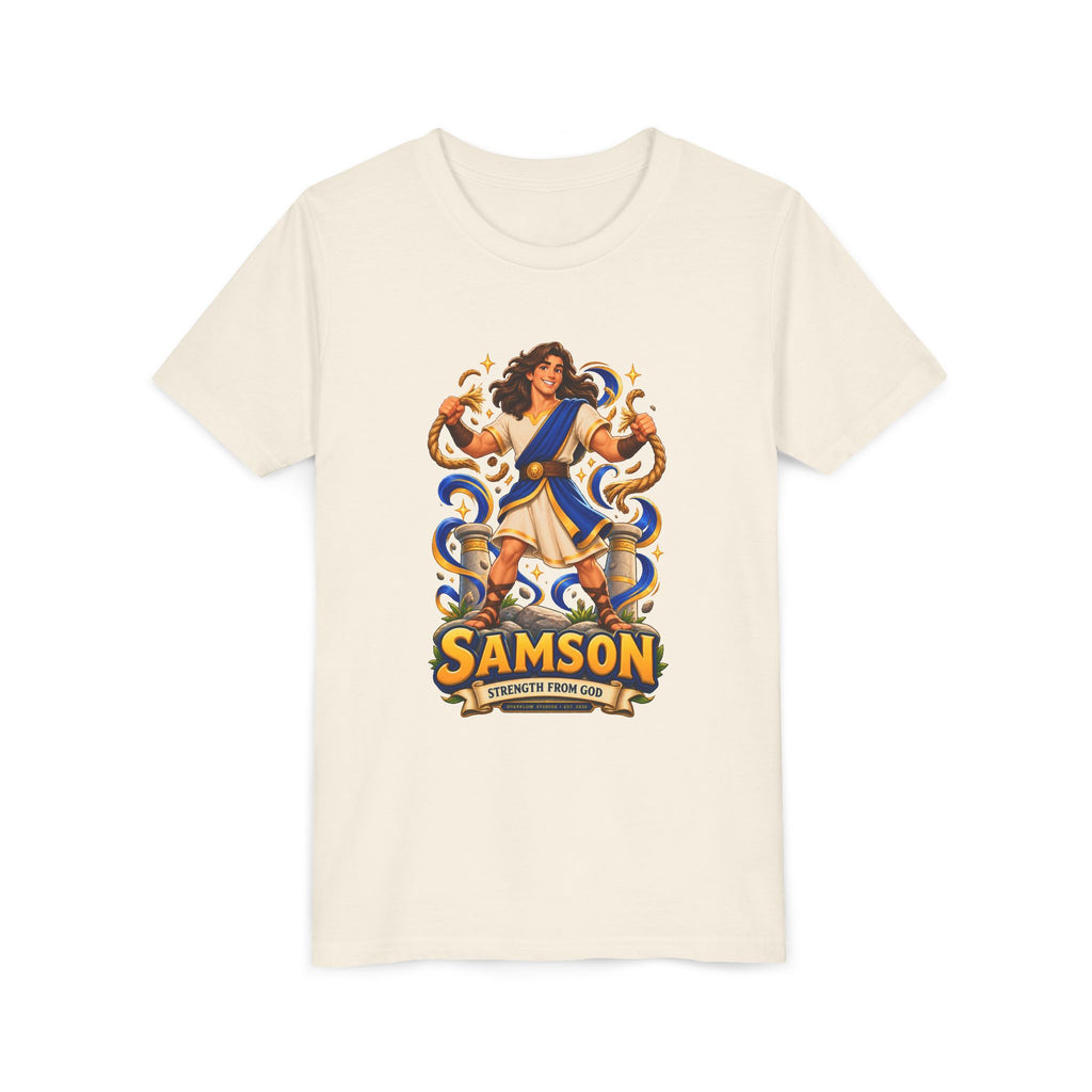Samson Youth Tee — Biblical Hero Graphic Shirt