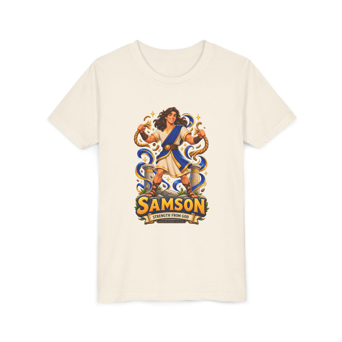 Samson Youth Tee — Biblical Hero Graphic Shirt