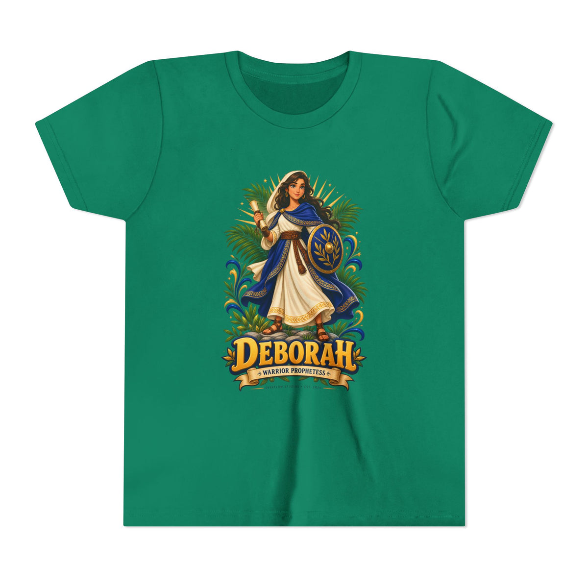 Deborah Biblical Heroine Youth Tee — "Deborah" Illustrated Name Shirt