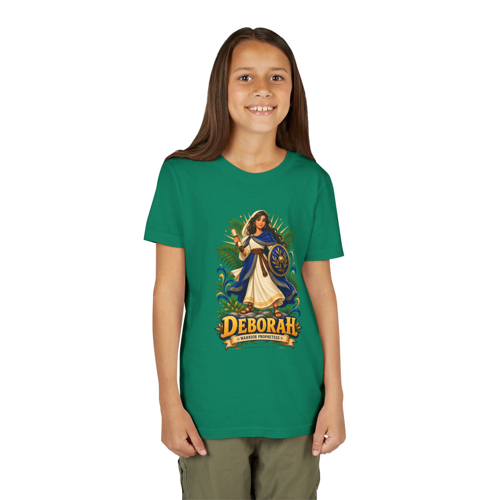 Deborah Biblical Heroine Youth Tee — "Deborah" Illustrated Name Shirt