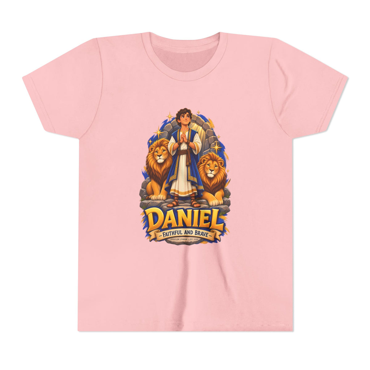 Youth Tee — Daniel Lion of Faith Kids Shirt ("Daniel: Faithful and Brave")