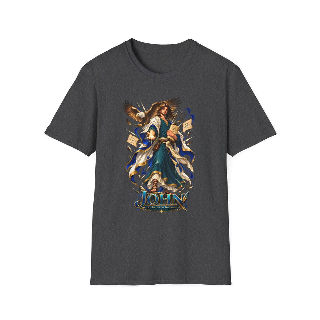 John T-Shirt — Inspirational Archangel Design with Eagle & Scrolls
