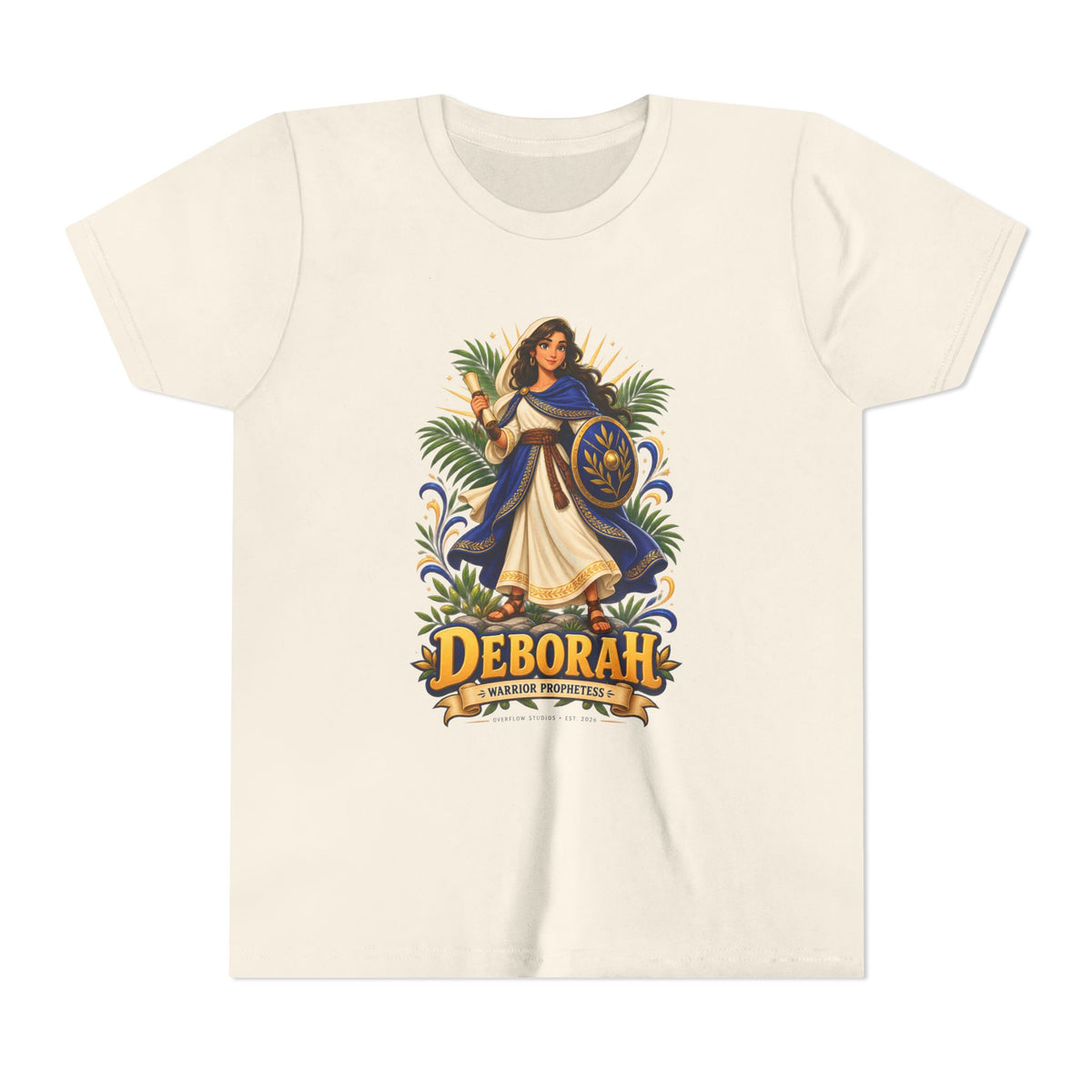 Deborah Biblical Heroine Youth Tee — "Deborah" Illustrated Name Shirt