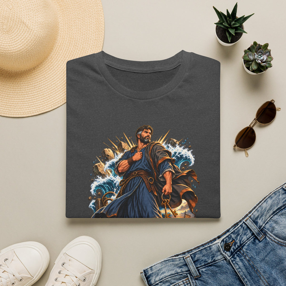 Peter The Rock Graphic T-Shirt — Inspirational Biblical Faith Tee