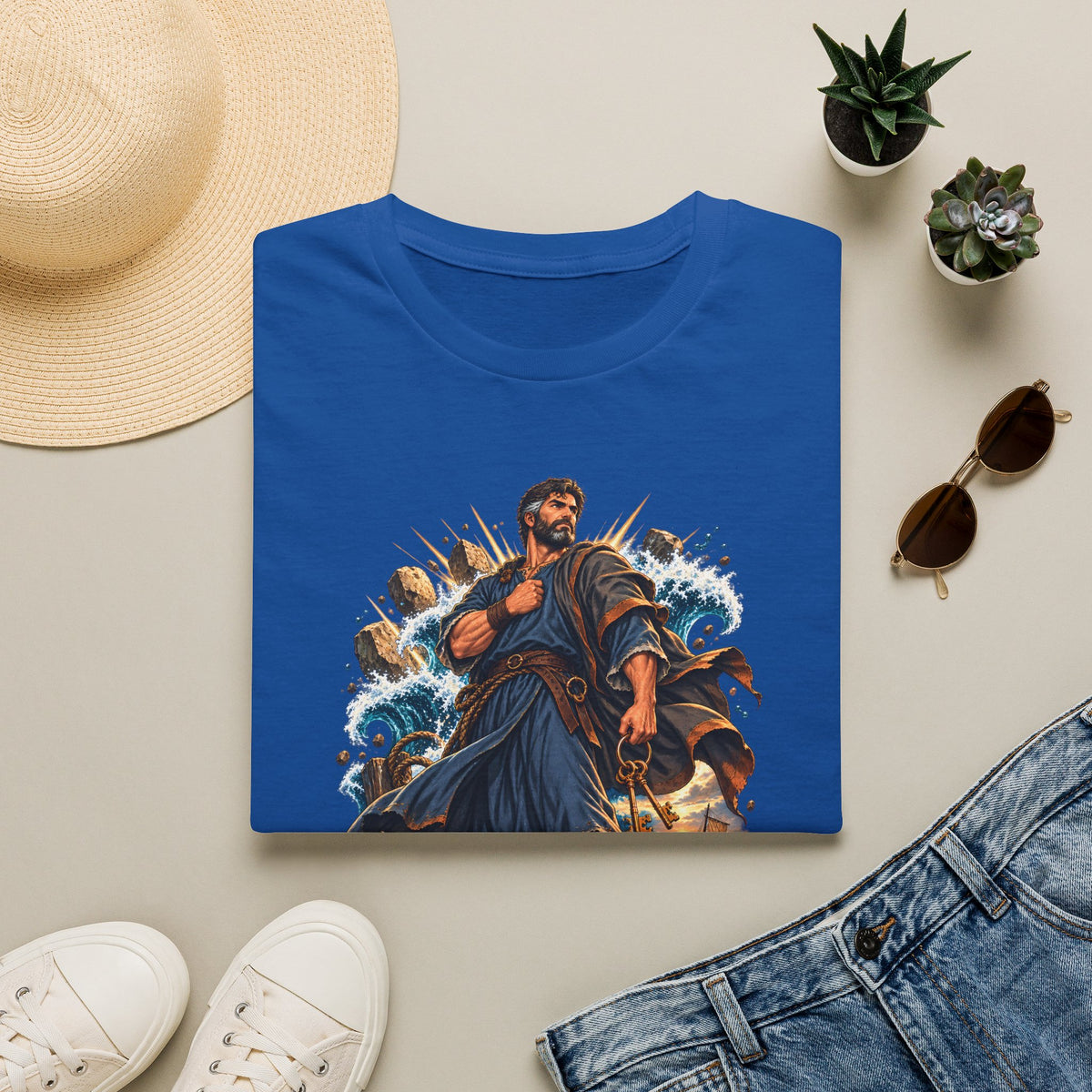 Peter The Rock Graphic T-Shirt — Inspirational Biblical Faith Tee