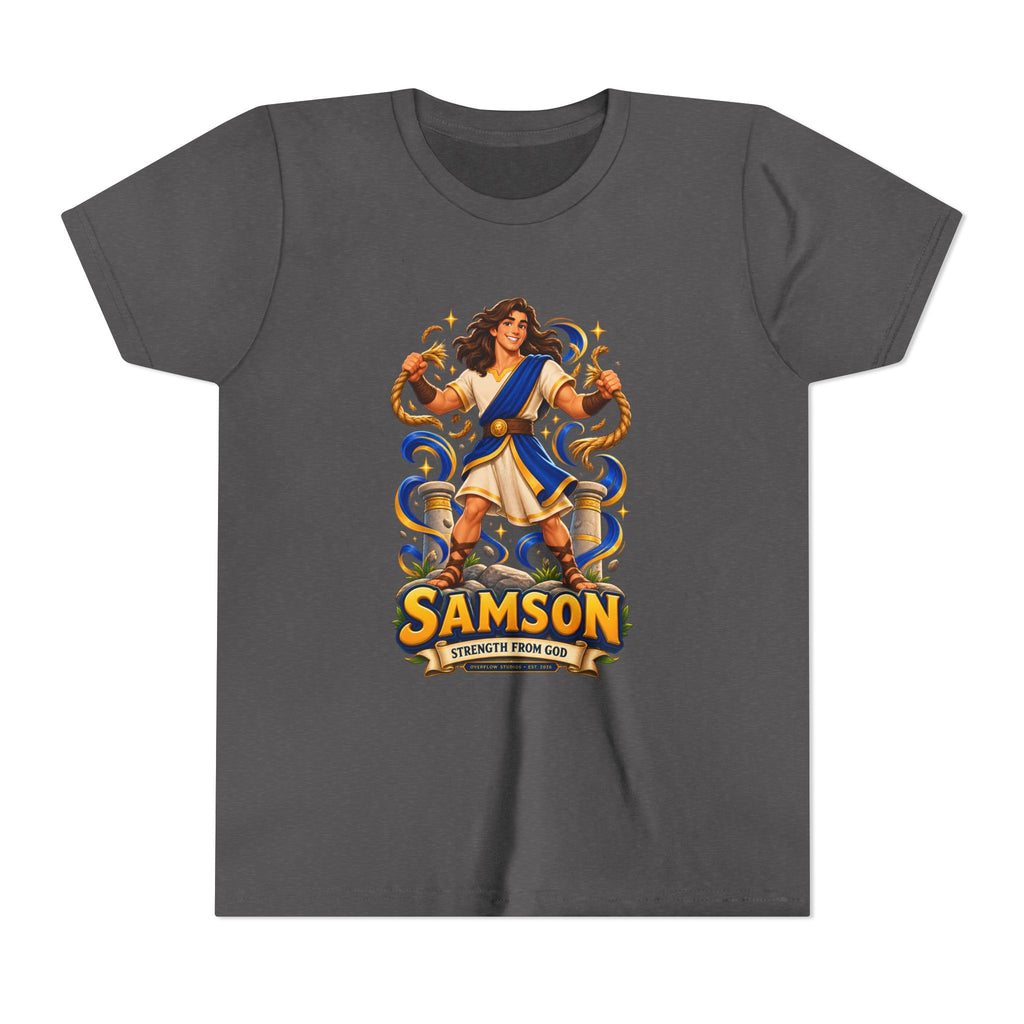 Samson Youth Tee — Biblical Hero Graphic Shirt