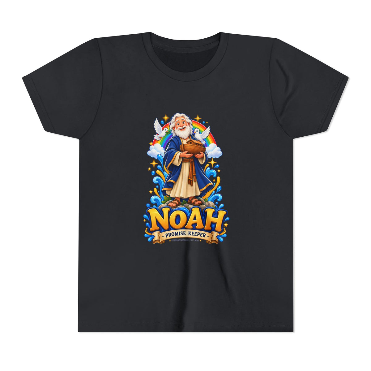 Noah Promise Keeper Youth T‑Shirt – Cute Biblical Kids Tee with Ark Design