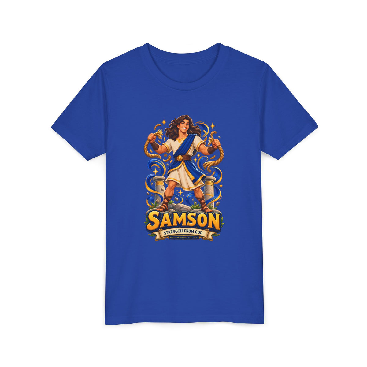 Samson Youth Tee — Biblical Hero Graphic Shirt