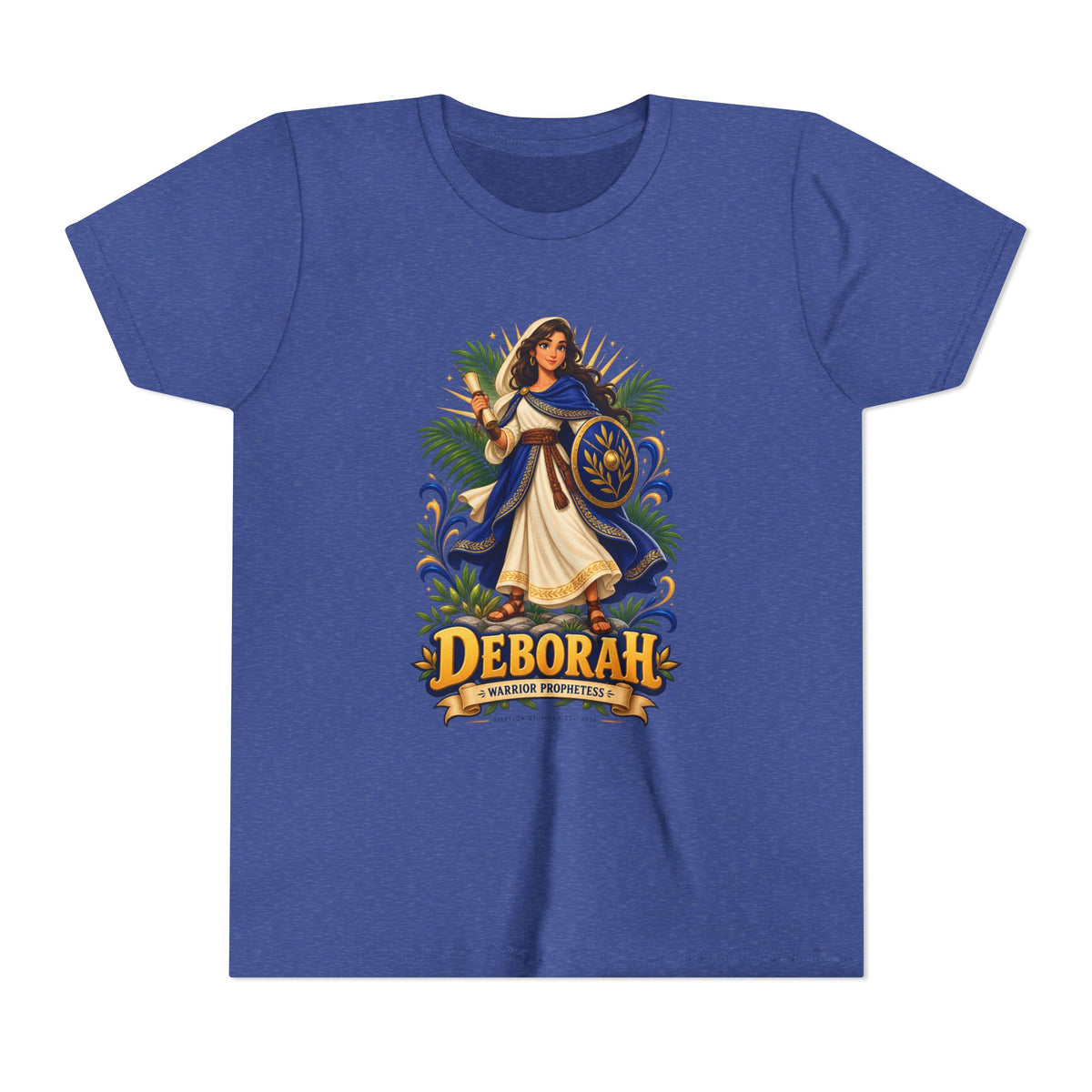 Deborah Biblical Heroine Youth Tee — "Deborah" Illustrated Name Shirt