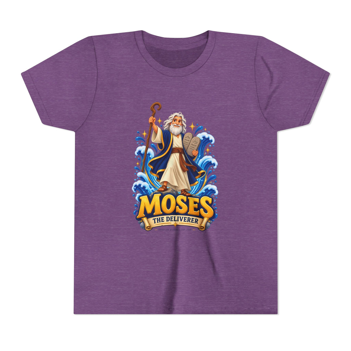 Youth Tee — "Moses The Deliverer" Kids Christian T-Shirt