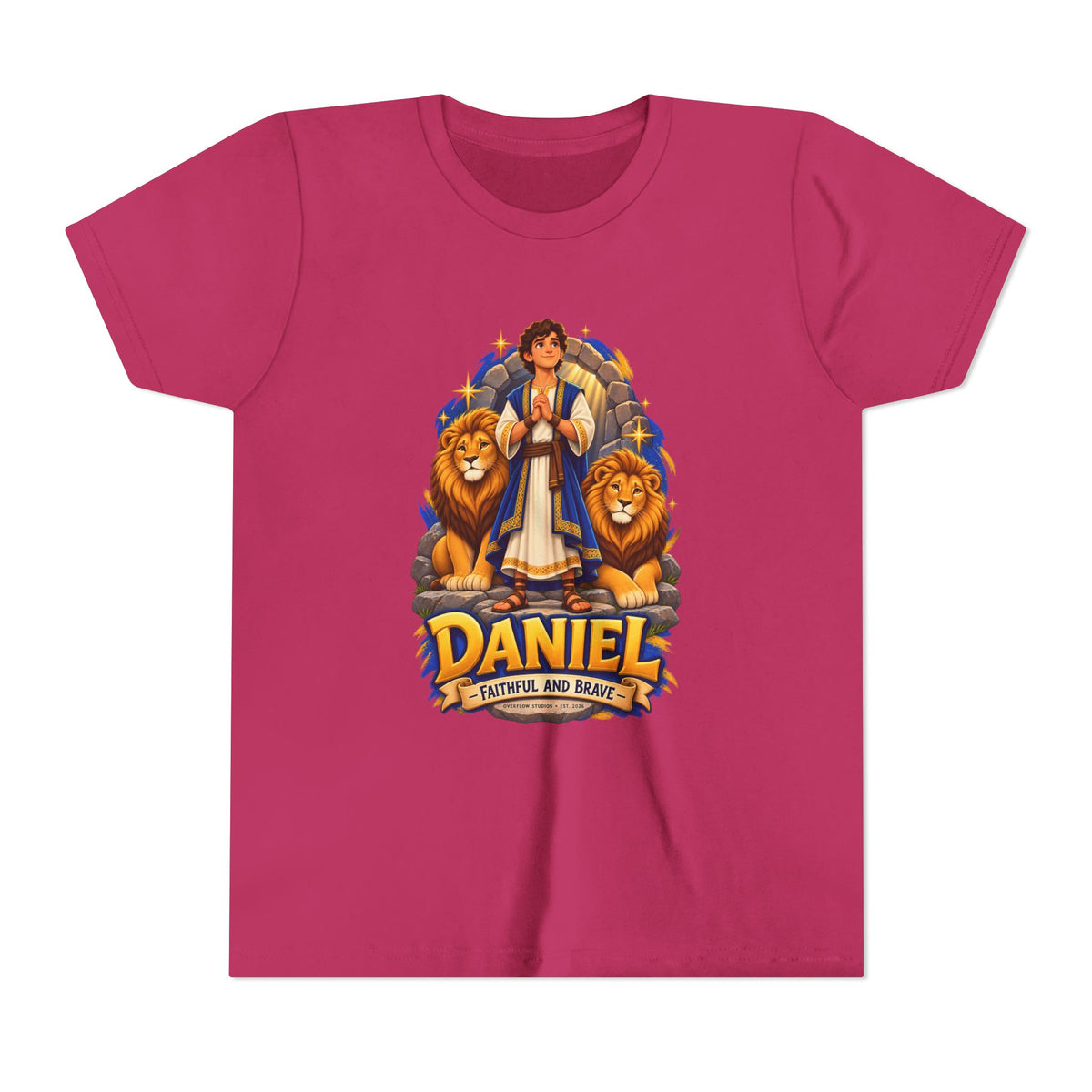 Youth Tee — Daniel Lion of Faith Kids Shirt ("Daniel: Faithful and Brave")