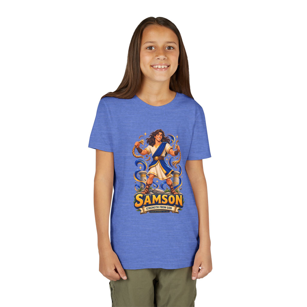 Samson Youth Tee — Biblical Hero Graphic Shirt
