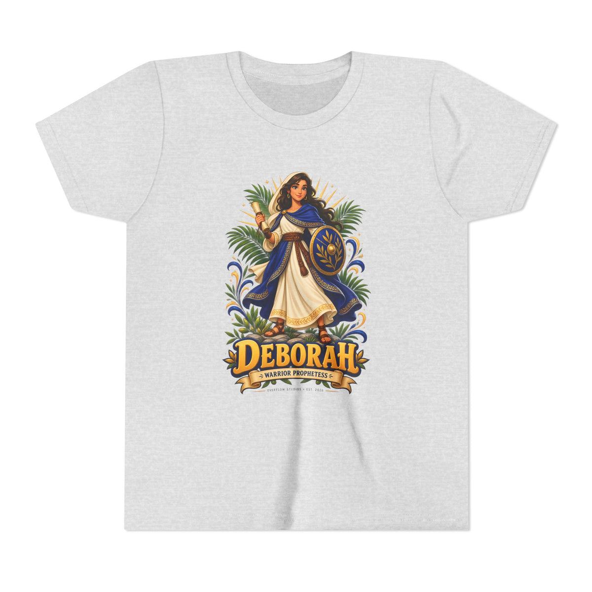 Deborah Biblical Heroine Youth Tee — "Deborah" Illustrated Name Shirt
