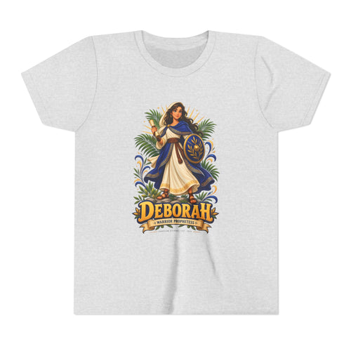Deborah Biblical Heroine Youth Tee — "Deborah" Illustrated Name Shirt