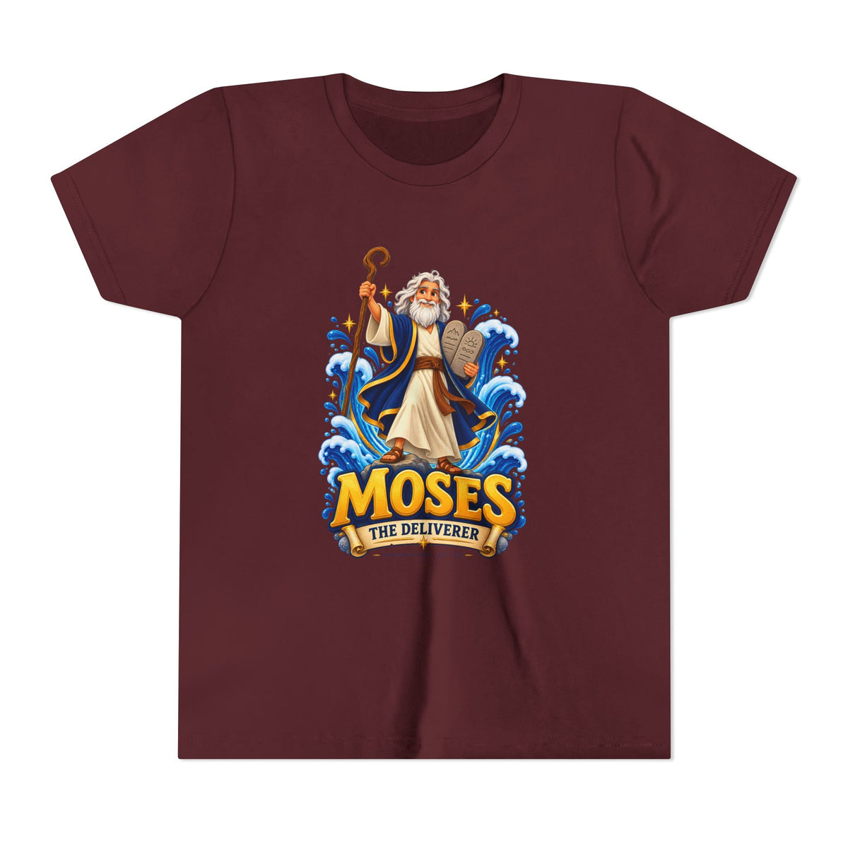 Youth Tee — "Moses The Deliverer" Kids Christian T-Shirt