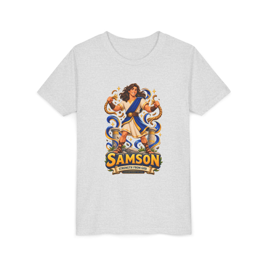 Samson Youth Tee — Biblical Hero Graphic Shirt