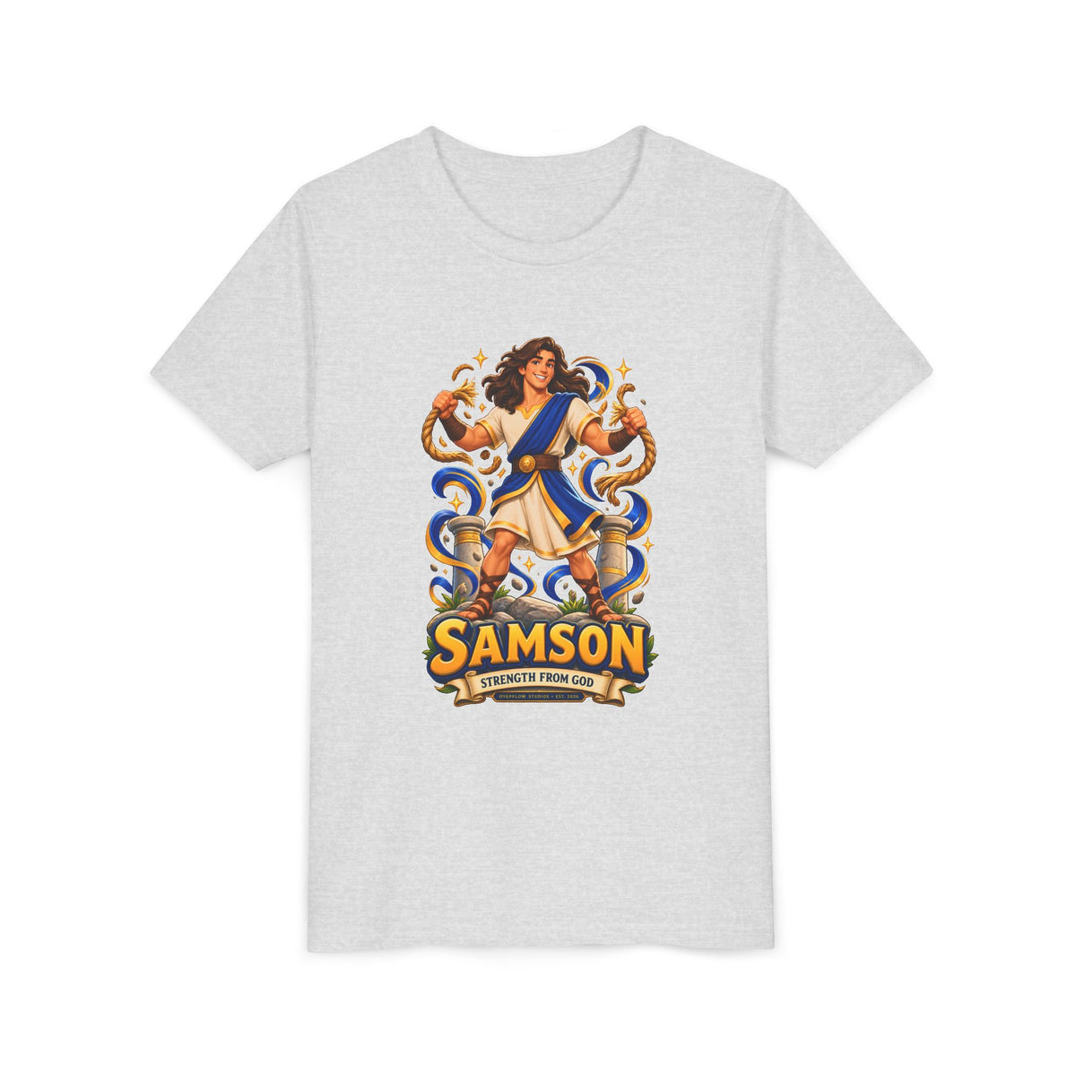 Samson Youth Tee — Biblical Hero Graphic Shirt
