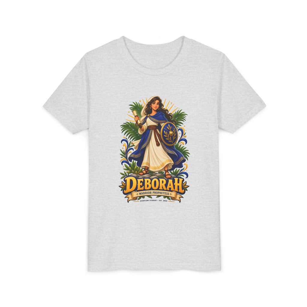 Deborah Biblical Heroine Youth Tee — "Deborah" Illustrated Name Shirt