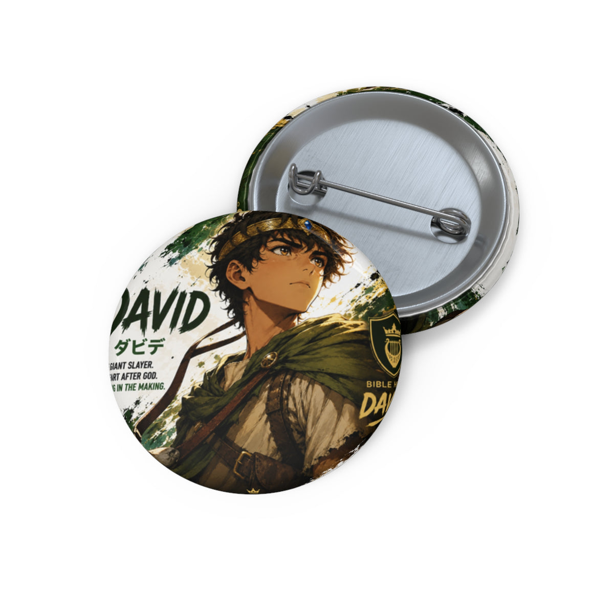 Anime David Pin Button — Vintage Adventure Character Badge