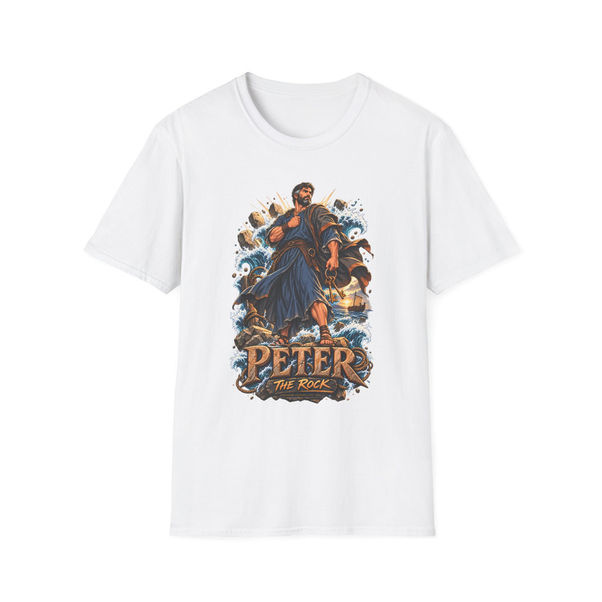 Peter The Rock Graphic T-Shirt — Inspirational Biblical Faith Tee