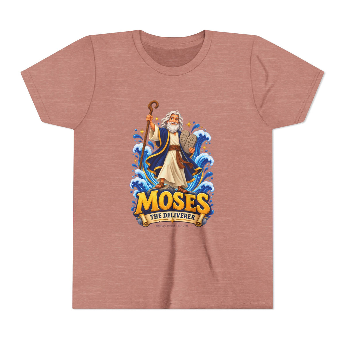 Youth Tee — "Moses The Deliverer" Kids Christian T-Shirt