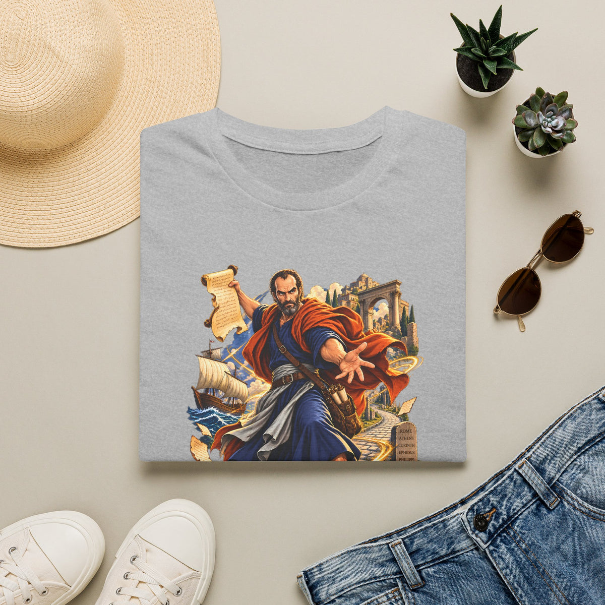 Paul Apostle Graphic T-Shirt — Vintage Biblical Illustration Tee