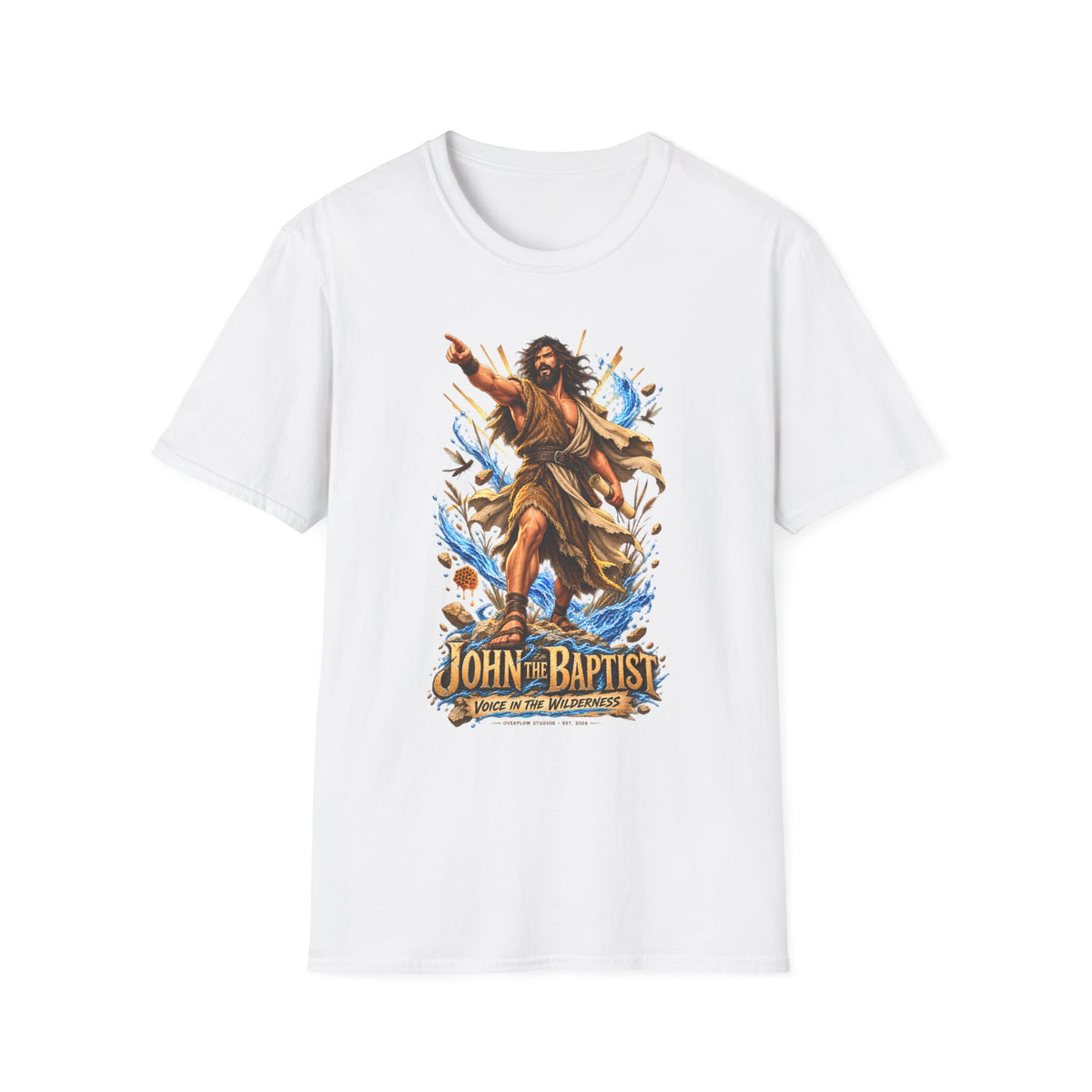 Saint John the Baptist Graphic T-Shirt — Vintage Religious Illustration Tee